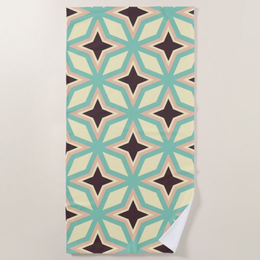 Geometric pattern with alternating dark star shape strandtuch (Vorderseite)