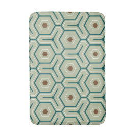 Geometric pattern with interlocking hexagons badematte