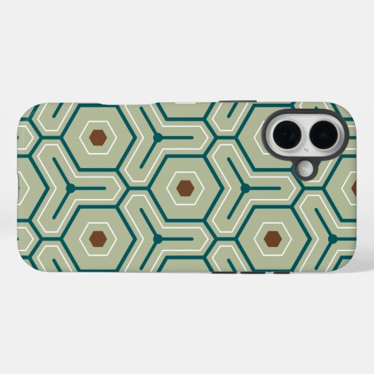 Geometric pattern with interlocking hexagons Case-Mate iPhone hülle (Rückseite (Horizontal))