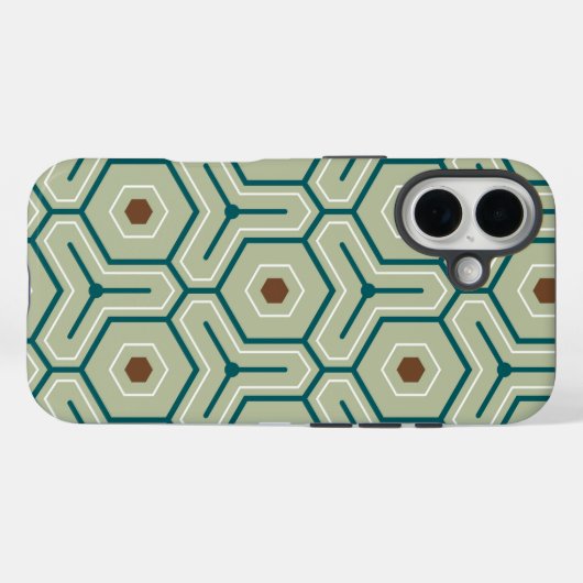 Geometric pattern with interlocking hexagons Case-Mate iPhone hülle (Rückseite (Horizontal))
