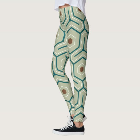 Geometric pattern with interlocking hexagons leggings (Links)