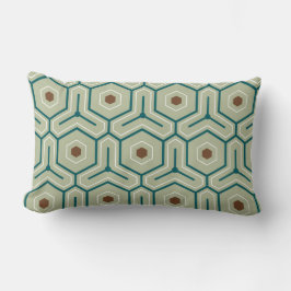 Geometric pattern with interlocking hexagons lendenkissen