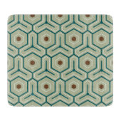 Geometric pattern with interlocking hexagons schneidebrett (Vorderseite)