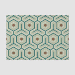 Geometric pattern with interlocking hexagons seidenpapier