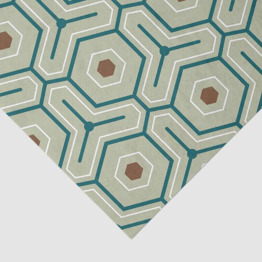 Geometric pattern with interlocking hexagons seidenpapier (Ausschnitt)