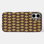Geometric pattern with orange and blue hexagons Case-Mate iPhone hülle (Rückseite (Horizontal))