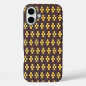 Geometric pattern with orange and blue hexagons Case-Mate iPhone hülle (Rückseite)