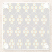 Geometric pattern with orange and blue hexagons glasuntersetzer (Rückseite)