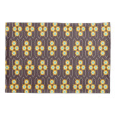 Geometric pattern with orange and blue hexagons kissenbezug (Rückseite-Links)