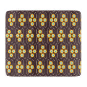 Geometric pattern with orange and blue hexagons schneidebrett (Vorderseite)