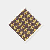 Geometric pattern with orange and blue hexagons serviette (Ecke)