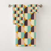 Geometric pattern with overlapping half-circles badhandtuch set (Insitu)