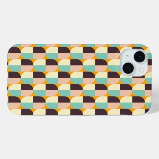 Geometric pattern with overlapping half-circles Case-Mate iPhone hülle (Rückseite (Horizontal))
