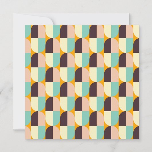 Geometric pattern with overlapping half-circles dankeskarte (Vorderseite)