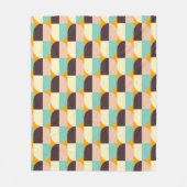 Geometric pattern with overlapping half-circles fleecedecke (Vorderseite)