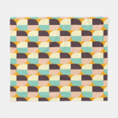 Geometric pattern with overlapping half-circles fleecedecke (Vorderseite (Horizontal))