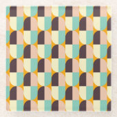 Geometric pattern with overlapping half-circles glasuntersetzer (Vorderseite)