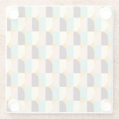 Geometric pattern with overlapping half-circles glasuntersetzer (Rückseite)