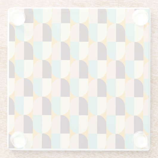 Geometric pattern with overlapping half-circles glasuntersetzer (Rückseite)