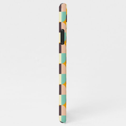 Geometric pattern with overlapping half-circles iPhone hülle (Rechte Seite)