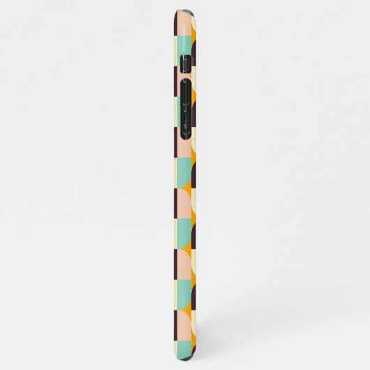 Geometric pattern with overlapping half-circles iPhone hülle (Linke Seite)