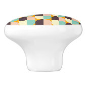 Geometric pattern with overlapping half-circles keramikknauf (Seitenansicht)