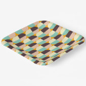 Geometric pattern with overlapping half-circles pappteller (Gewinkelt)