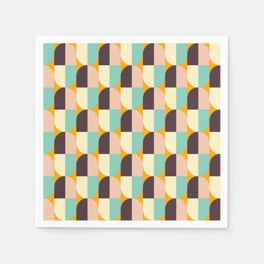 Geometric pattern with overlapping half-circles serviette (Vorderseite)