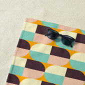 Geometric pattern with overlapping half-circles strandtuch (Beispiel)