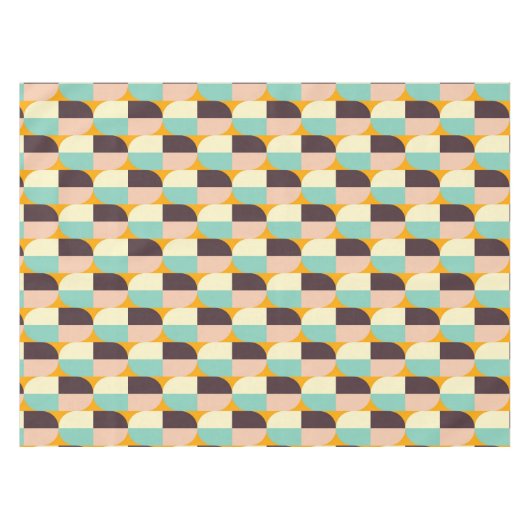 Geometric pattern with overlapping half-circles tischdecke (Vorderseite (Horizontal))