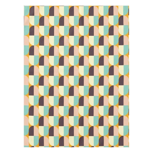 Geometric pattern with overlapping half-circles tischdecke (Vorderseite)