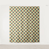 Geometric pattern with overlapping half-circles wandteppich (Vorderseite)