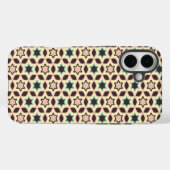  Geometric pattern with star shapes in brown and t Case-Mate iPhone Hülle (Rückseite (Horizontal))