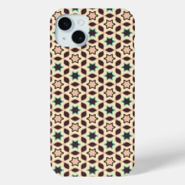  Geometric pattern with star shapes in brown and t Case-Mate iPhone Hülle