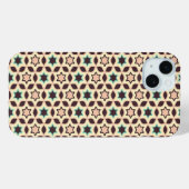  Geometric pattern with star shapes in brown and t Case-Mate iPhone Hülle (Rückseite (Horizontal))