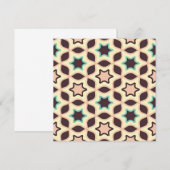  Geometric pattern with star shapes in brown and t Dankeskarte (Vorne/Hinten)