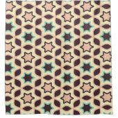  Geometric pattern with star shapes in brown and t Duschvorhang (Vorderseite)