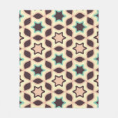  Geometric pattern with star shapes in brown and t Fleecedecke (Vorderseite)