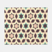  Geometric pattern with star shapes in brown and t Fleecedecke (Vorderseite (Horizontal))