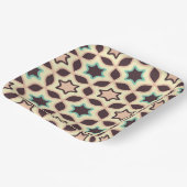  Geometric pattern with star shapes in brown and t Pappteller (Gewinkelt)