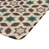  Geometric pattern with star shapes in brown and t Schneidebrett (Ecke)