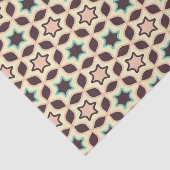  Geometric pattern with star shapes in brown and t Seidenpapier (Ausschnitt)