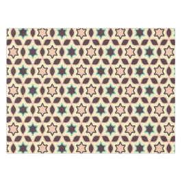  Geometric pattern with star shapes in brown and t Tischdecke