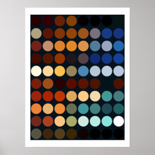 Geometric Patterns Multicolor Circles Poster