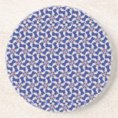 Geometric Patterns - Red and Blue Pinwheel Coaster Getränkeuntersetzer (Vorne)