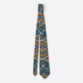 Geometric Persian Pattern Tie – Bold Artistic Neck Krawatte (Rückseite)