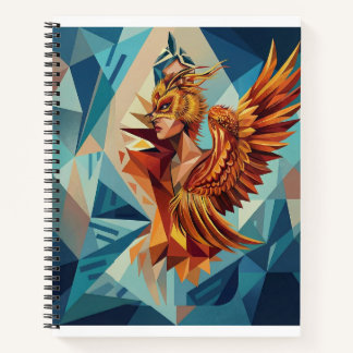 Geometric Phoenix Art Notebook Notizblock