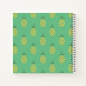 Geometric Pineapple Pattern on Green Notizblock (Rückseite)