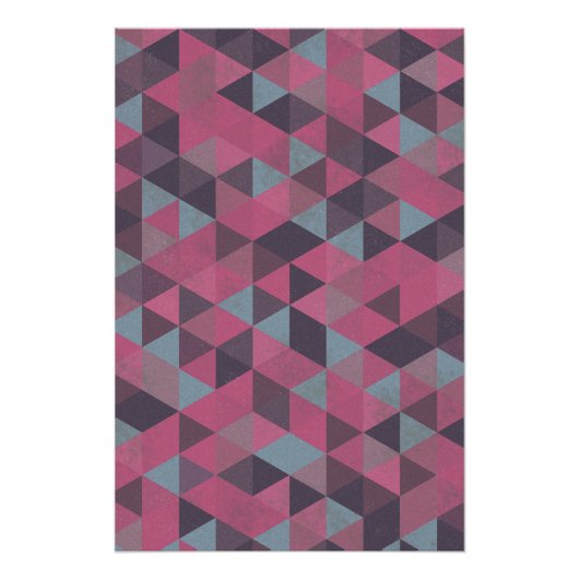 Geometric Pink Poster (Vorderseite)