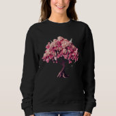geometric poly vector Blossom into Spring Cherry B Sweatshirt (Vorderseite)